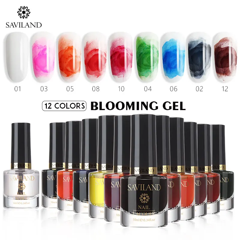 Soak off волшебный Цветущий градиент УФ гель для ногтей с помощью спирта чернила дым