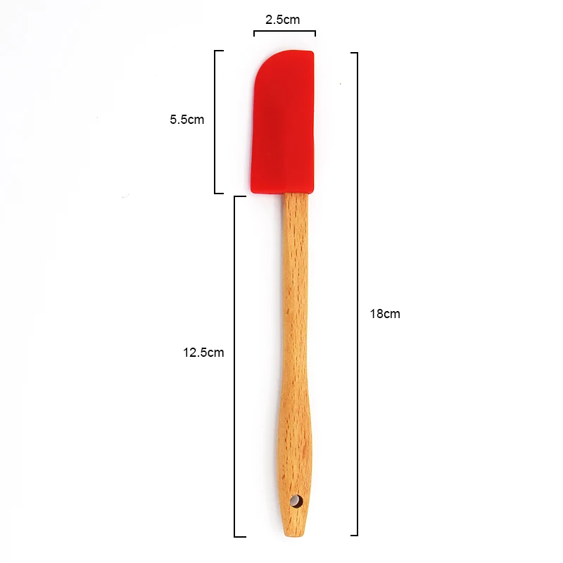 Кухонные термостойкие гибкие силиконовые шпатели кухонные лопатки с деревянной