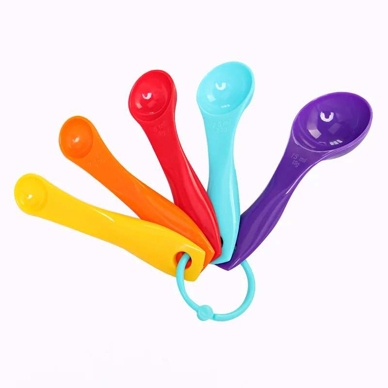 5 шт./компл. Творческий Мерная Ложка силиконовая половник с мерной шкалой для