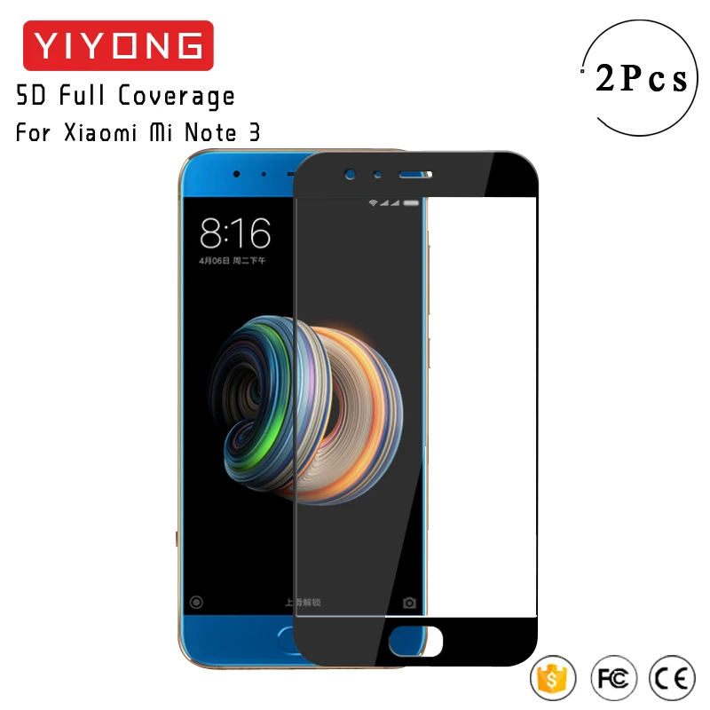 YIYONG Silk полное покрытие стекло Xiaomi Mi Note 3 закаленное стекло Xiaomi Mi Note3 протектор экрана для Xiaomi Note 3 стекло экрана 5,5