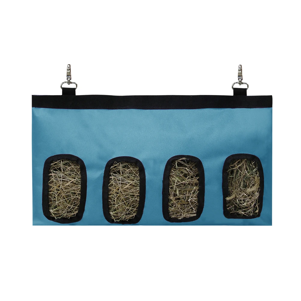 

Hay Bag Hanging Pouch Feeder Holder 2/4 Holes Hay Bag Hanging Feeder Sack Holder Oxford Cloth Small Animals Supplies