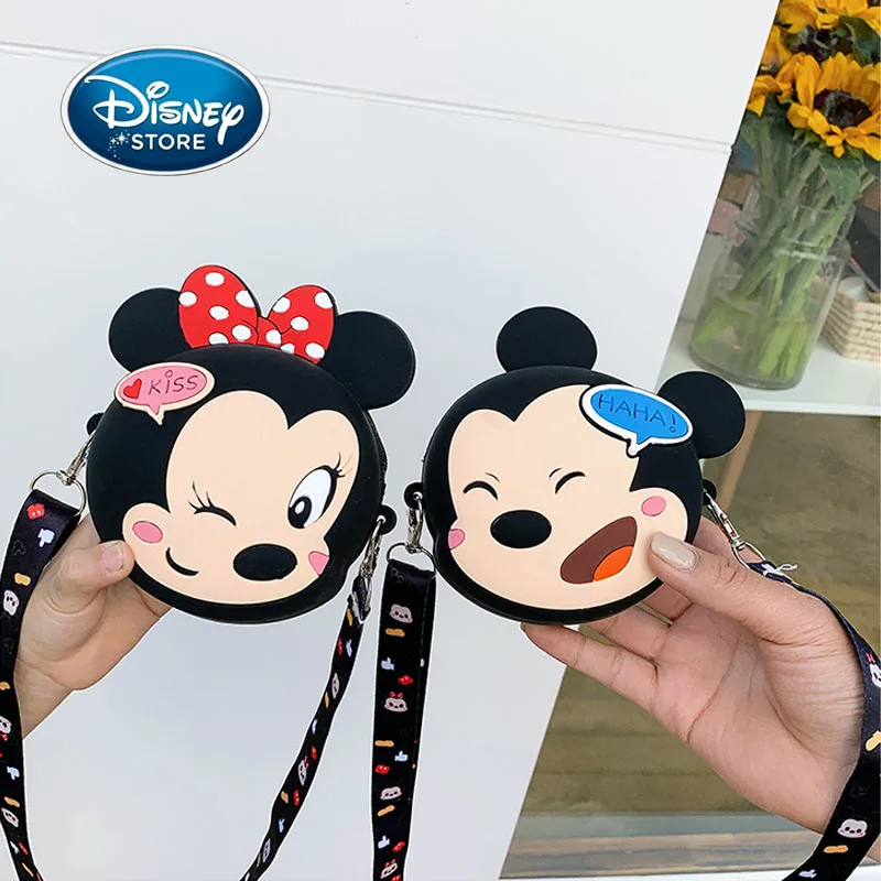 

Disney Children Mini Cartoon Silicone Mickey Mouse Wallet Baby Crossbody Bag Coin Purse Winnie the Pooh Tigger Toy Storage Bags