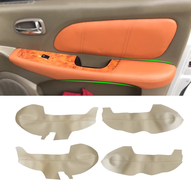 Для Hyundai Sonata 2004 2005 2006 2007 2008 цвет бежевый кожа из микрофибры внутренняя дверь