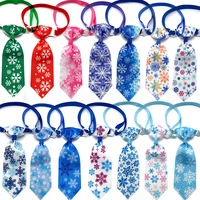 50100pcs winter style pet cat dog bow ties small dog snowflake neckties bowknot cat collar for small dogs grooming accessories
