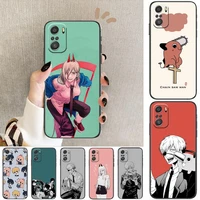 anime chainsaw man phone case for xiaomi mi 11 lite pro ultra 10s 9 8 mix 4 fold 10t 5g black cover silicone back prett