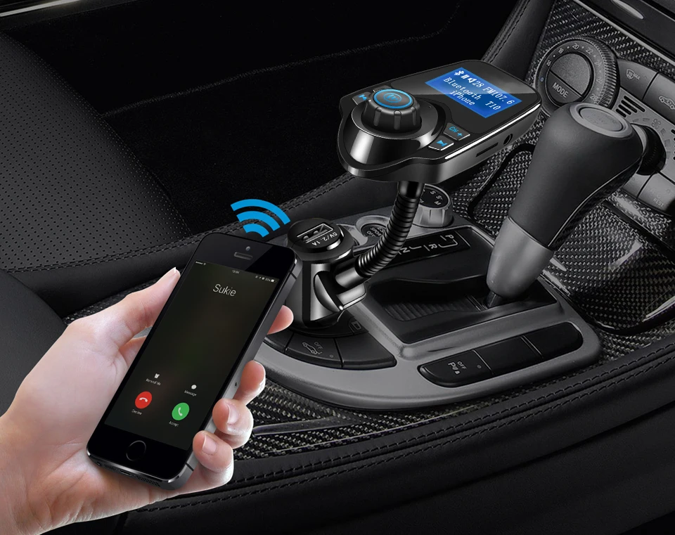 

12-24V Беспроводной Bluetooth V3.0 автомобильный набор, свободные руки, MP3 плеер вызова в режиме свободных рук Беспроводной FM передатчик модулятор ЖК...