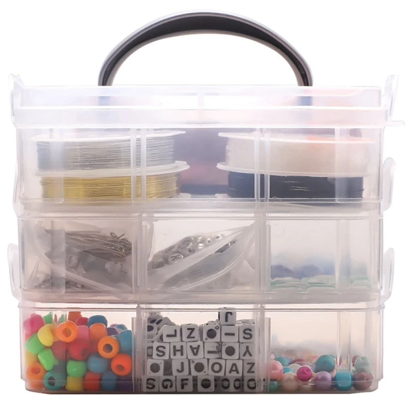 

Handmade Material Box Crystal Bead Tool Pliers Copper Wire DIY Earring Bracelet Material Accessories