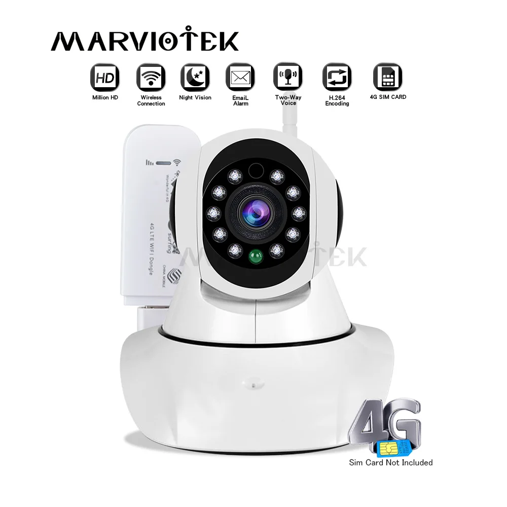 Беспроводная ip-камера 720 P, Wi-Fi, с сигнализацией, wifi, камера видеонаблюдения, 360 градусов, поворот наклона, 4G, LTE, FDD, камера видеонаблюдения, 3G, слот для sim-карты