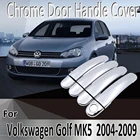 Для Volkswagen VW Golf 5 MK5 Golf V Rabbit 1K GTI 2004  2009 наклейки украшение хромированная дверная ручка Крышка Ремонт автомобильные аксессуары