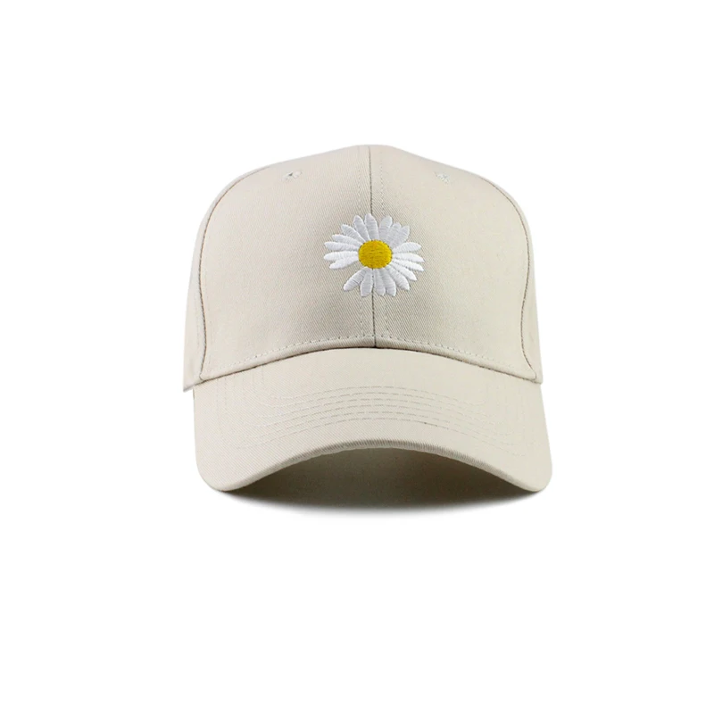 Beige-4 new cotton baseball cap chrysanthemum pattern caps men women Rose embroidery cap outdoor adjustable sports hat EXO GD pmo cap - Цвет: Beige-4