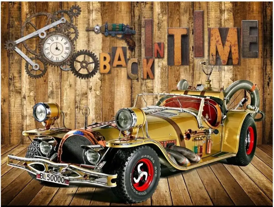 Настенные 3d фотообои WDBH на заказ винтажные обои в стиле ретро с надписью научная