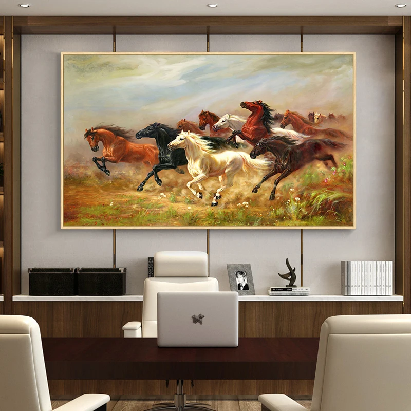 

Many Horses Wild Animals Canvas Art Painting Posters and Prints Scandinavian Cuadros Wall Art Picture for Living Room Home Decor