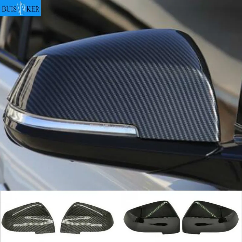 

1 Pair Carbon Fiber Side Wing Replacement Rearview Mirror Cover Cap for BMW F10 F11 2014 2015 2016 2017