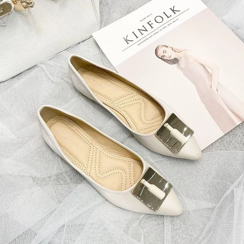 Элегантная простая и модная обувь для женщин удобная женская с острым