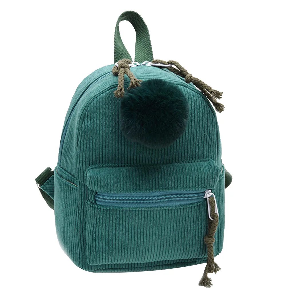 Aelicy 2019 Backpacks Large Capacity Corduroy Casual Backpack Girls Multi-functional Fashion Plush Pendant Zipper | Багаж и сумки