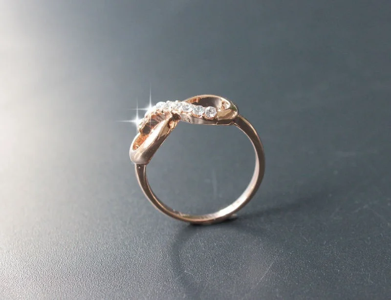 2 цвета классика сплав розовое золото кольцо элегантное красота подарки покрытое