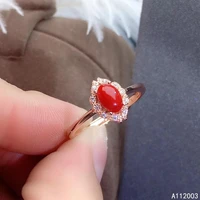 kjjeaxcmy fine jewelry 925 sterling silver inlaid natural red coral new female ring marry got engaged party birthday gift girl