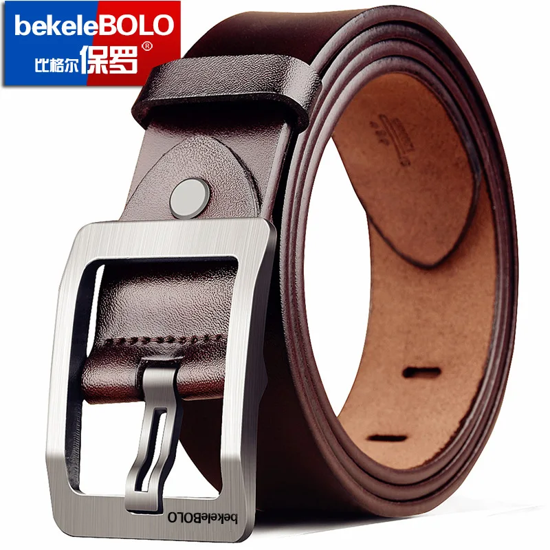 Ремень мужской из натуральной кожи роскошный винтажный Повседневный Пояс с