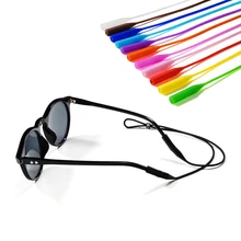 5 PCS Adjustable Color Elastic Silicone Eyeglasses Straps Sunglasses Chain Sports Anti-Slip String Glasses Ropes Band Cord