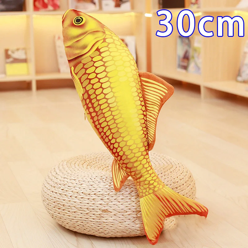 Креативная мягкая плюшевая подушка в форме рыбы, кукла, 3D подушки, игрушки для домашних животных, имитация карпа, кои, плюшевая игрушка для домашних животных для детей, кошка, новинка