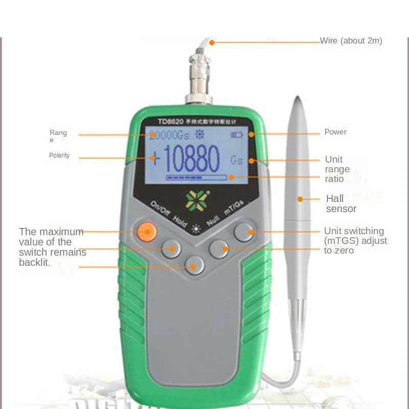 NEW Permanent Magnet Gauss Meter Handheld Digital Tesla Magnetic Flux Surface Field Test 5% Accuracy. | Инструменты