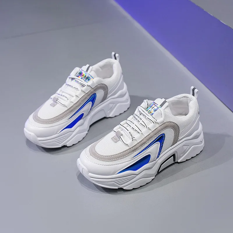 

Women's Sports Shoes Women 2020 Lace-up Thick-soled Increased Breathable Student Casual Old Daddy Shoes