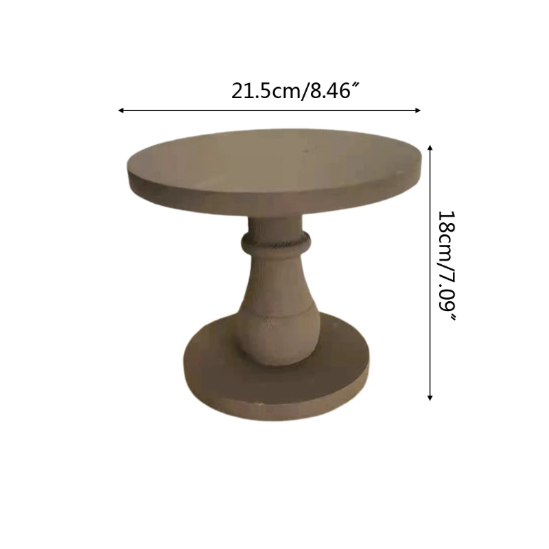 

Newborn Photograph Props Mini Coffee Table Handmade Wooden Little Tea Desk for Infants Baby Photo Shooting