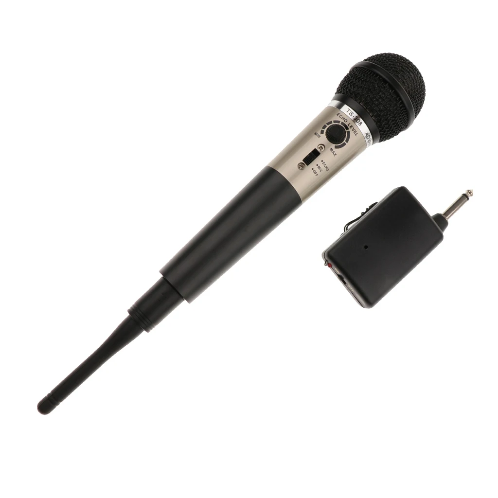 

1 Set Wireless Or Wired Microphone Portable Handheld Microphone Mic Black