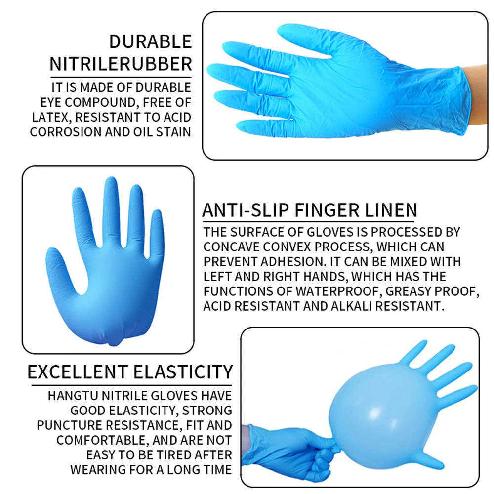 50/100 шт одноразовые латексные перчатки Универсальные для чистки пальцев защитные