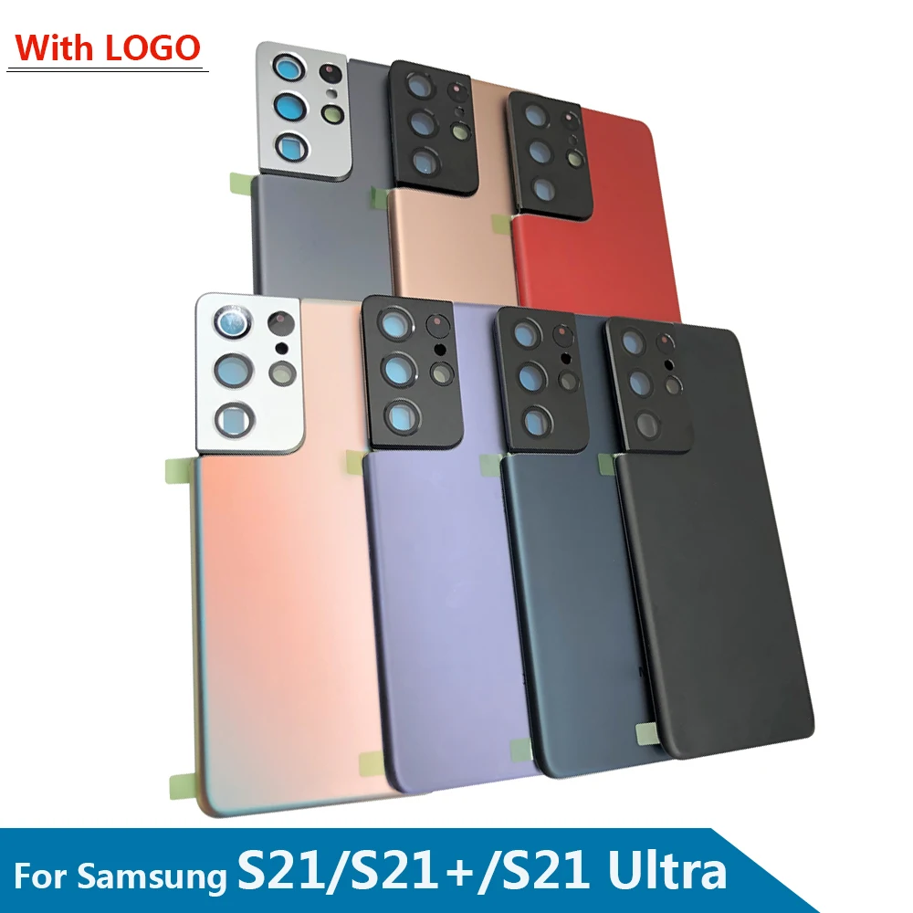 

Battery Back Rear Cover For Samsung S21 Plus / S21 / S21 Ultra Door Housing Case Cover With Camera Glass Lens Frame Rear