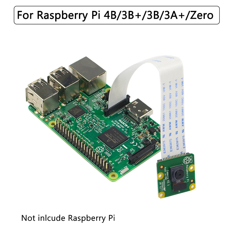 Оригинальная официальная камера Raspberry Pi 4 V2 IMX219 8 МП для Model 4B/3B +/3B совместима с Nvidia
