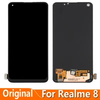 original amoled 6 4 for realme 8 rmx3085 lcd glass display touch digitizer screen assembly 4g version