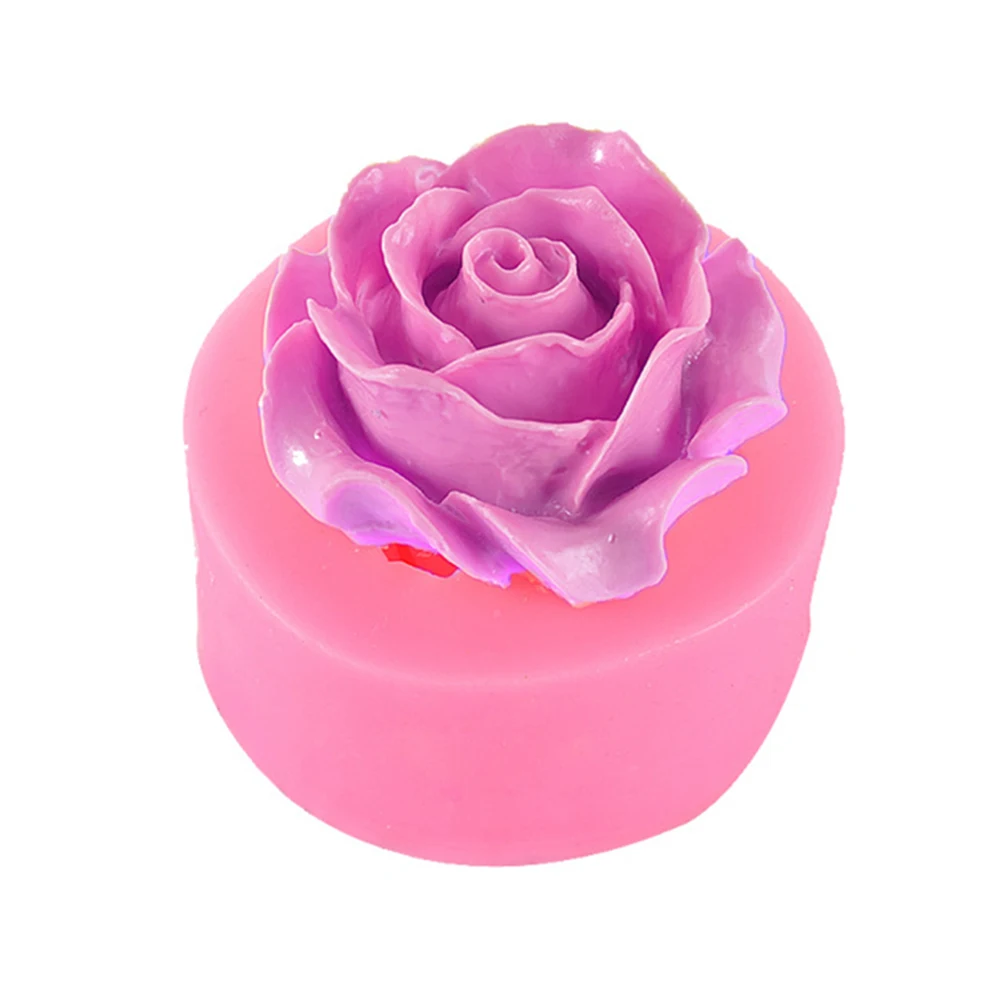 Сиреневый Роза Лилия силиконовая форма для помады гипса украшения тортов Diy