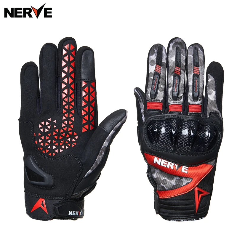 Nerve Summer Motorcycle Riding Gloves Breathable Touch Screen Anti Falling Light Protector Motorcycle Racing Four Season enlarge