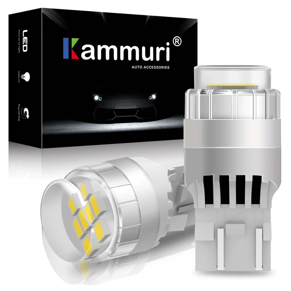 KAMMURI 2 шт. белый Canbus T20 7440 W21W светодиодный светильник для Volkswagen VW EOS MK2 II