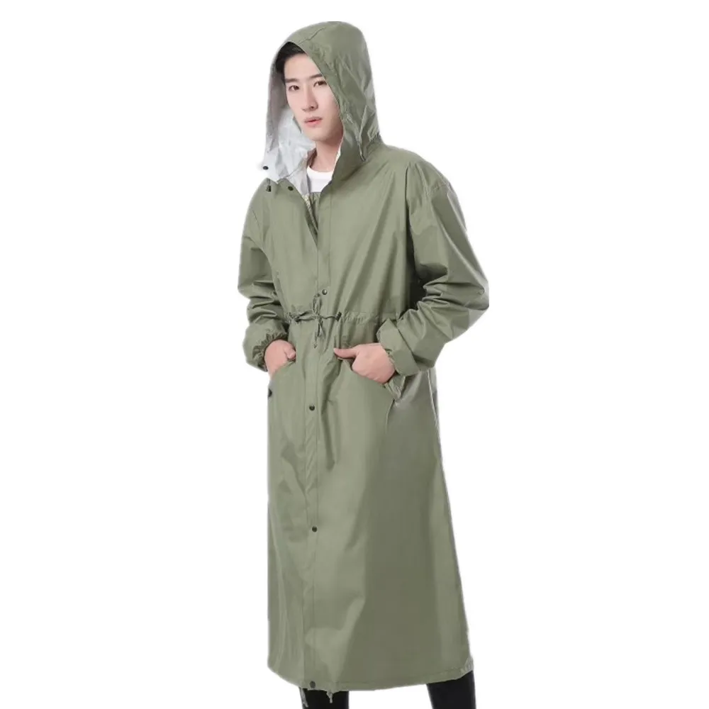 Длинные дождевики женские мужские водонепроницаемые уличные дождевые пончо