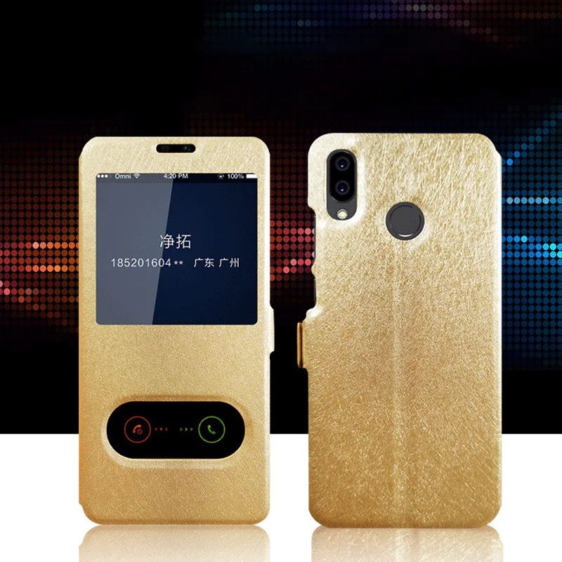 Phone Back Cover For Huawei Nova 3i Pu Leather Flip Case Quick View Window Stand Wallet 3 I | Мобильные телефоны и