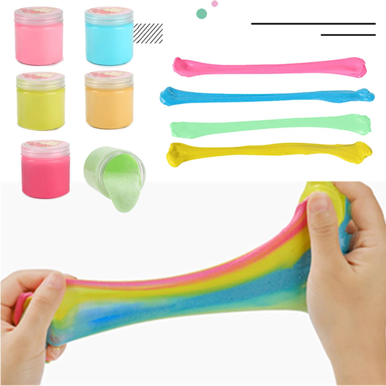 

Slime Putty Sensory Tactile Slime Clay Sprinkles For Filler Stimulator Clay Rubber Mud Stress Relief Fidget Toy