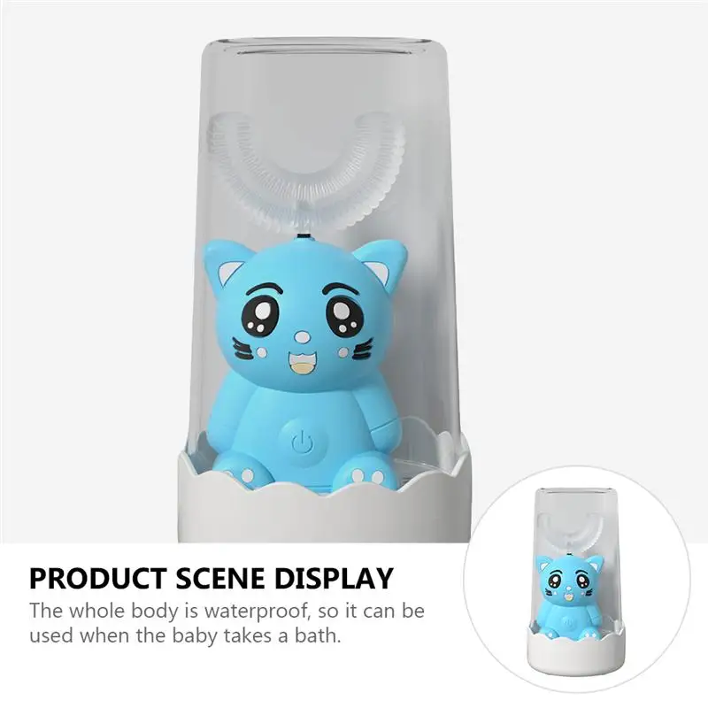 

1 Set Children Electric Toothbrush Cartoon U-shaped Ultrasonic Toothbrush