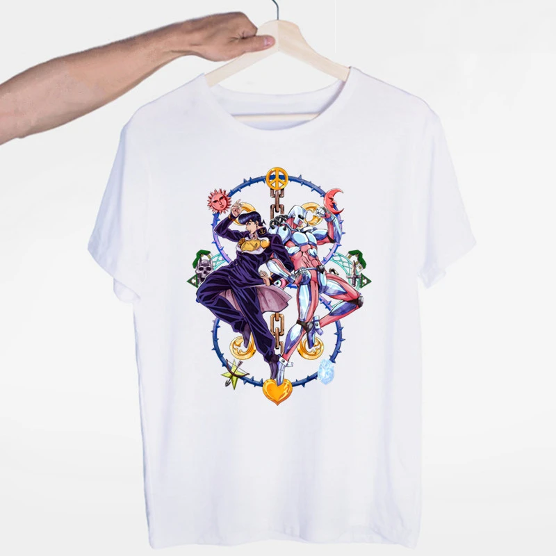 JoJo Необычные Приключения смешная футболка для мужчин/женщин Япония с аниме