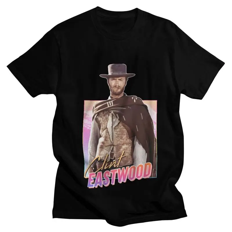 

The Good The Bad And The Ugly Tshirt for Men Short Sleeve T Shirt Unique Clint Eastwood T-shirt Slim Fit 100% Cotton Tee Tops