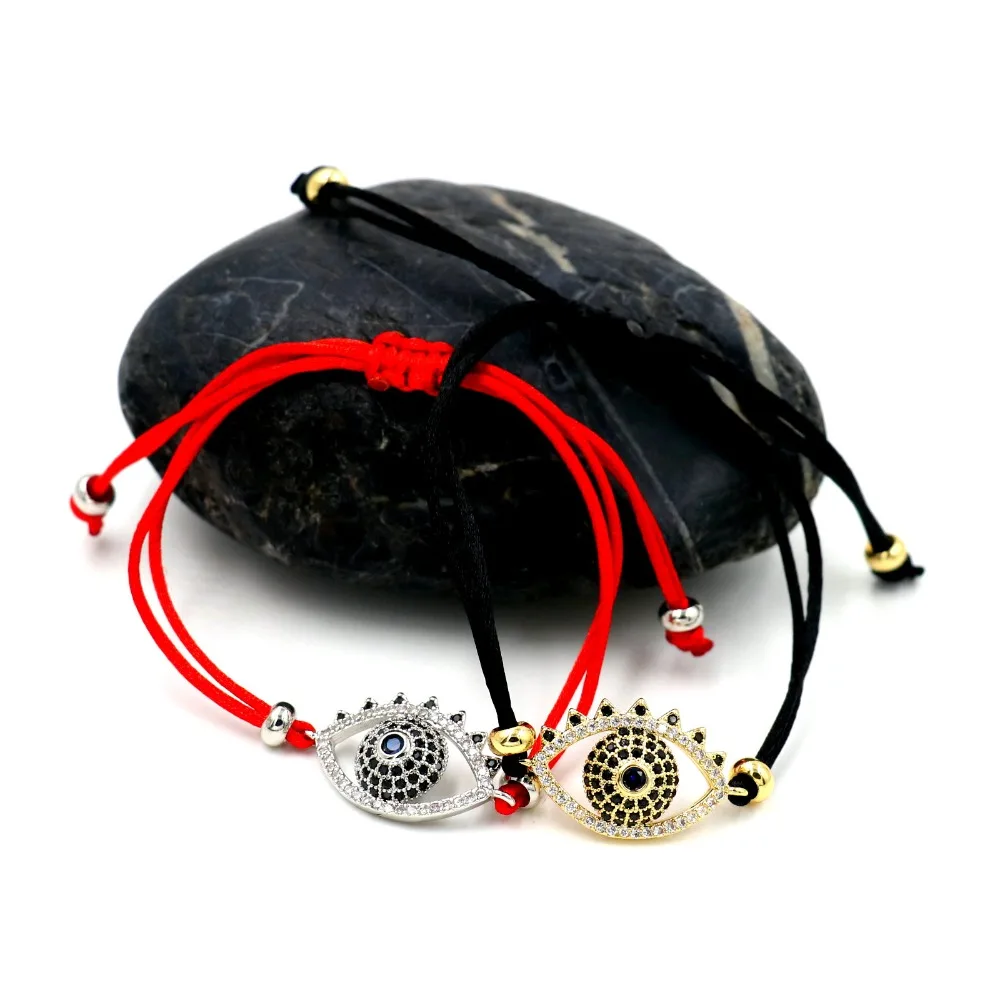 С клипсами Дурной глаз браслеты с брелоками для женщин влюбленных на счастье