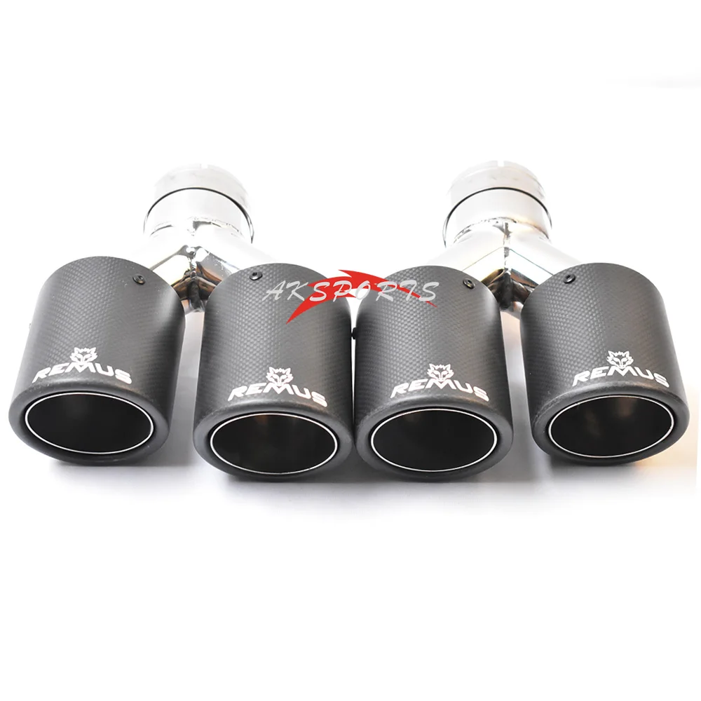 2 шт. Универсальный двойной матовый наконечник из углеродного волокна выхлопная