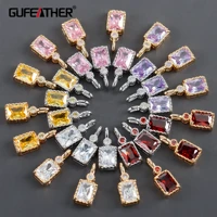 gufeather m999diy accessoriespass reachnickel free18k gold rhodium platedcopperzirconjewelry makingdiy earring10pcslot