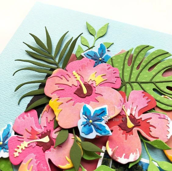 

Металлические штампы с цветами и листьями, трафареты для рукоделия, форма для высечки «сделай сам», для скрапбукинга, альбома, бумаги, тисне...