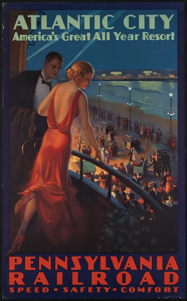 

ATLANTIC CITY TRAVEL LARGE METAL TIN SIGN POSTER VINTAGE RETRO PLAQUE Metal and Tin Signs