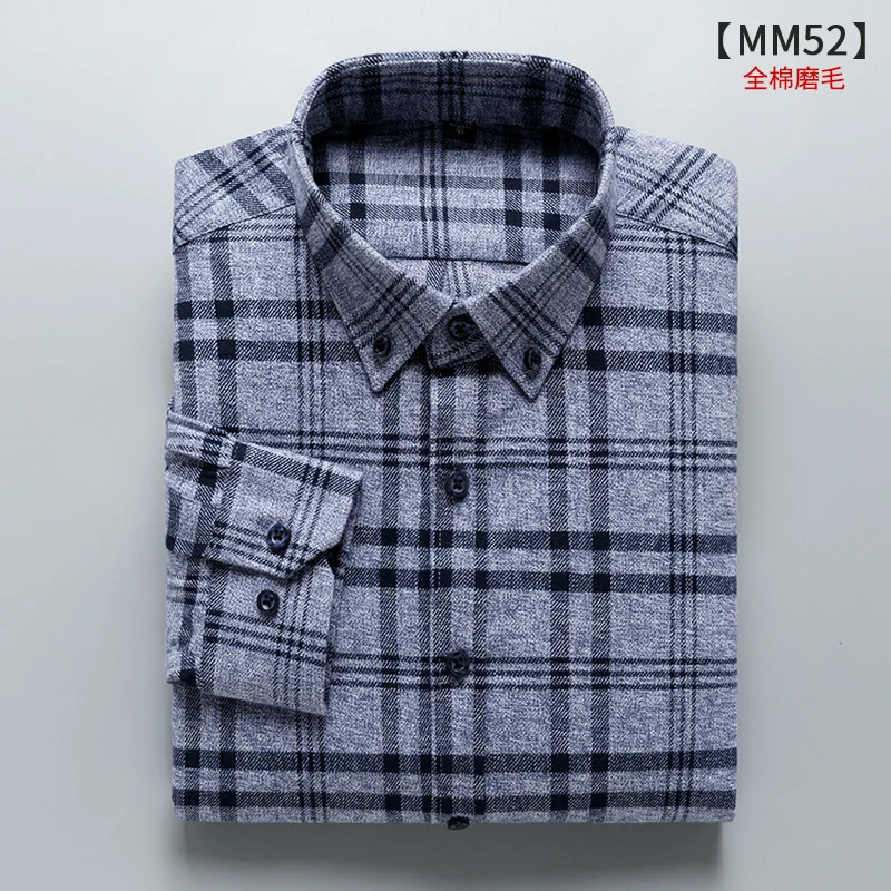 Плюс-Размер 5XL 6XL 7XL 8XL подушки из чистого хлопка в клетку модные рубашки с длинным рукавом для мужчин толстый парень дизайн формальный Social 110 кг 120 кг 130 кг