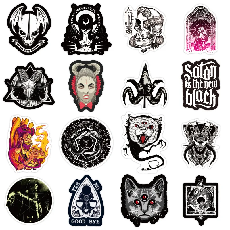 103050pcs new gothic style horror devil witch graffiti stickers skateboard luggage guitar laptop cool decal stickers kid toy free global shipping