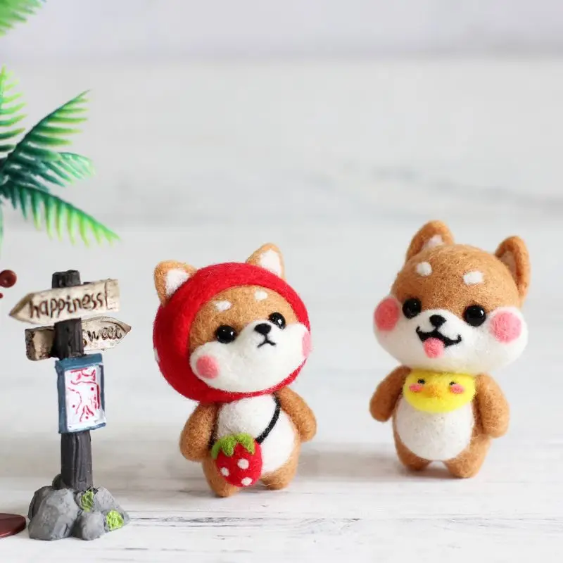 Свинья кролик носки с изображением куклы Клубнички из шерстяного войлока