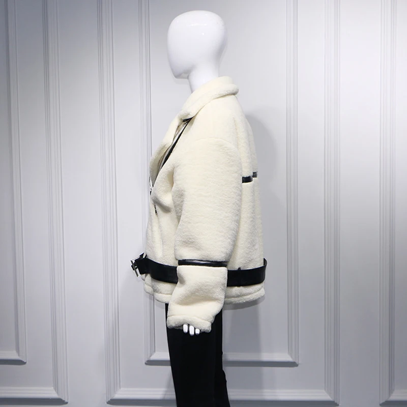 Женские Искусственные меховые пальто цвета слоновой кости брендовые